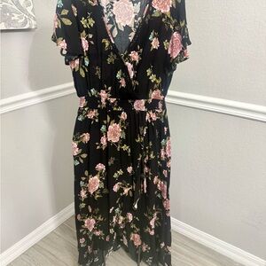 American Rag Black Floral Maxi Dress
